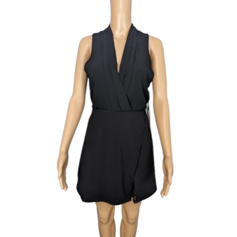 ASTR the Label Black Sleeveless Open Back Mini Dress S